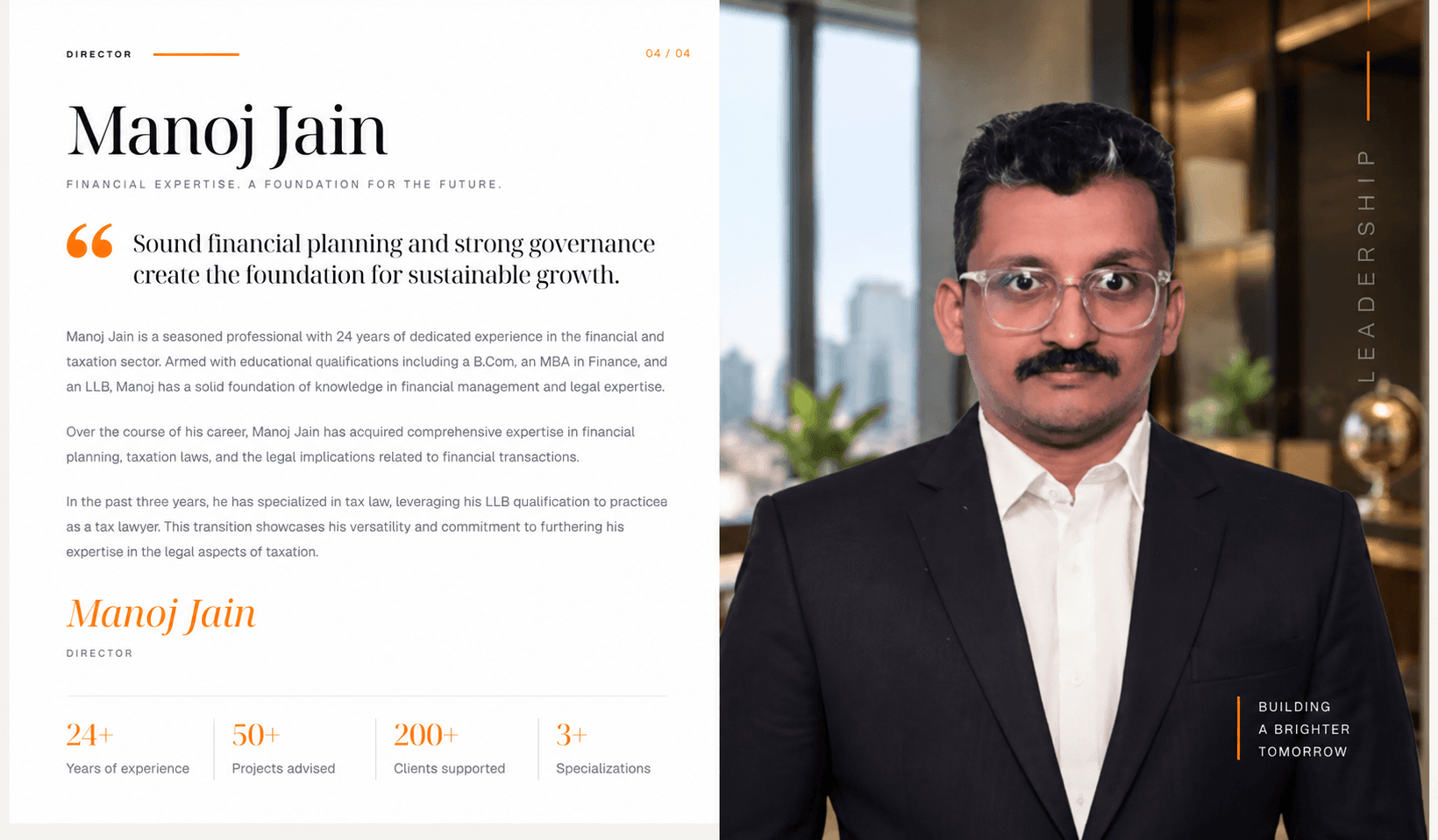 Manoj Jain, Director, Omana Projects