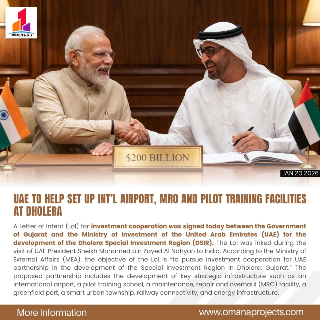 UAE President's Historic Visit Boosts Dholera SIR with New MoUs and Strategic Investment